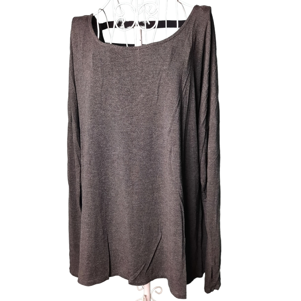 C9 by Champion Charcoal Scoop Neck Strappy Flyaway Back Activewear Top S…